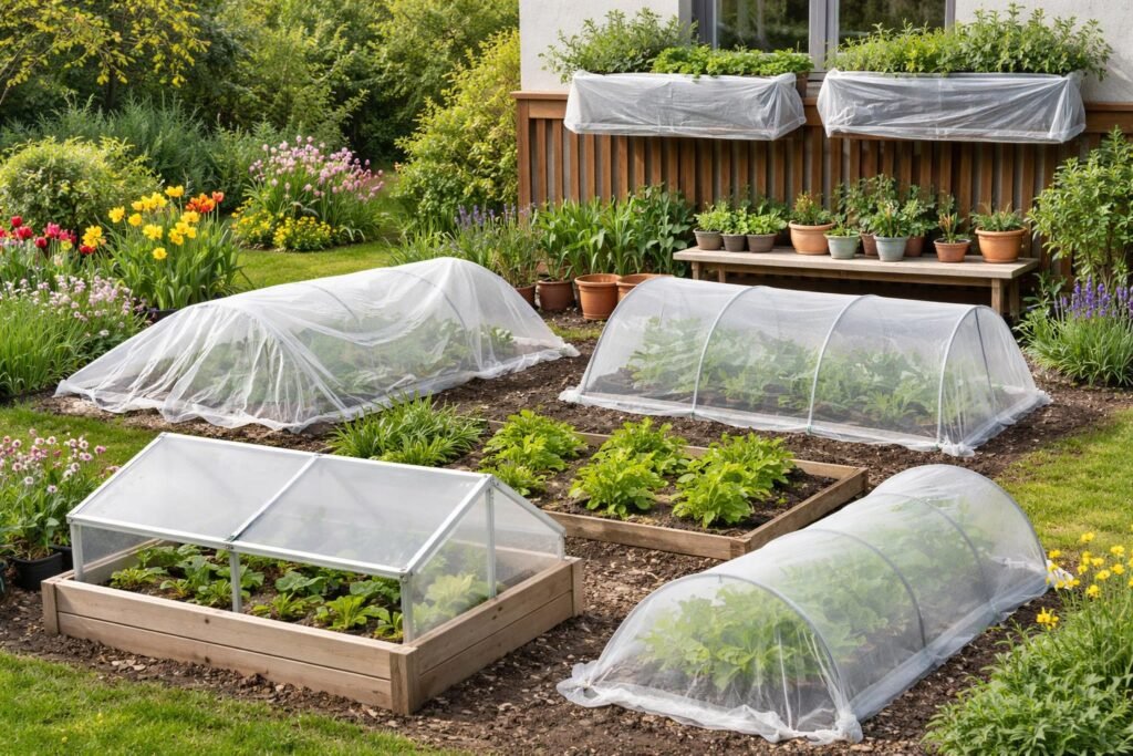 - Schutz vor Eisheiligen durch Vlies, Abdeckungen, Beetpflege, Balkonhochbeet sicher und langlebig