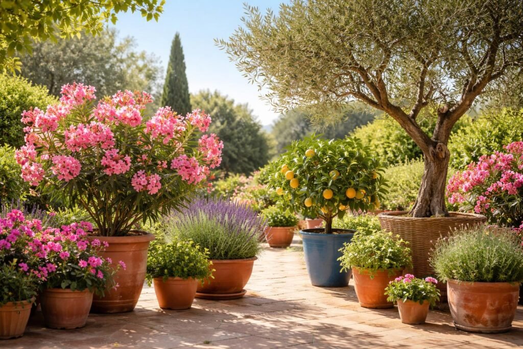 Mediterrane Pflanzen: Ab wann dürfen sie nach draußen? - Mediterrane Pflanzen erst nach frostfreien Nächten sicher ins Freie stellen.