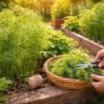 Dill im Beet; duftend, leicht anzubauen; erntebereit, aromatisch; vielseitig verwendbar