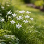 - Dolden-Milchstern im Frühlingsgarten: elegante sternförmige Blüten, giftig, erkennbar und sicher zu unterscheiden.