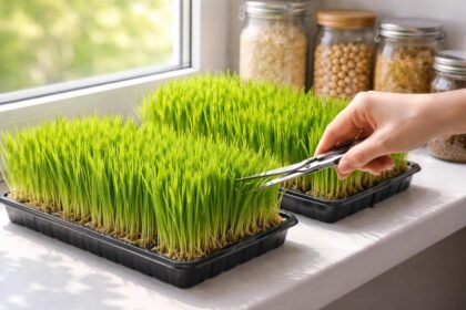 Gerstengras wächst schnell im Garten, Balkon oder Fensterbank und bietet frisches Grün