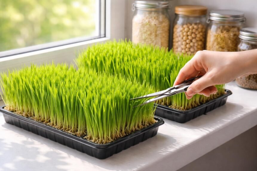 Gerstengras wächst schnell im Garten, Balkon oder Fensterbank und bietet frisches Grün