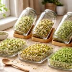 • Frische Keimsprossen direkt in der Küche ziehen, platzsparend und lecker