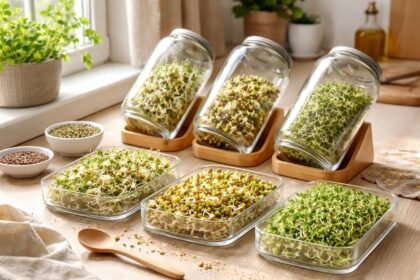 • Frische Keimsprossen direkt in der Küche ziehen, platzsparend und lecker