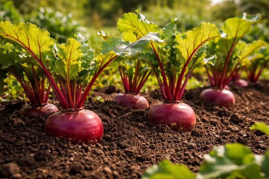 - Rote Bete robust, erdigen Aroma, intensive Farbe, vielseitige Küchenmöglichkeiten, robust im Beet.