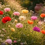 Rote Mohnblüten im Garten, zart, leuchtend, farbenprächtig, naturverbunden und wirkungsvoll.