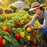 - Frische Paprika im Garten, Balkon und Gewächshaus genießen, aromatisch frisch.