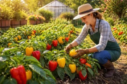 - Frische Paprika im Garten, Balkon und Gewächshaus genießen, aromatisch frisch.