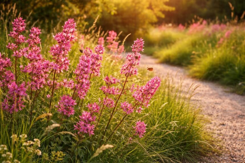 - Naturnahe Pechnelke: farbenfrohe Blüten, pflegeleicht, insektenfreundlich, ideal für naturnahe Gärten