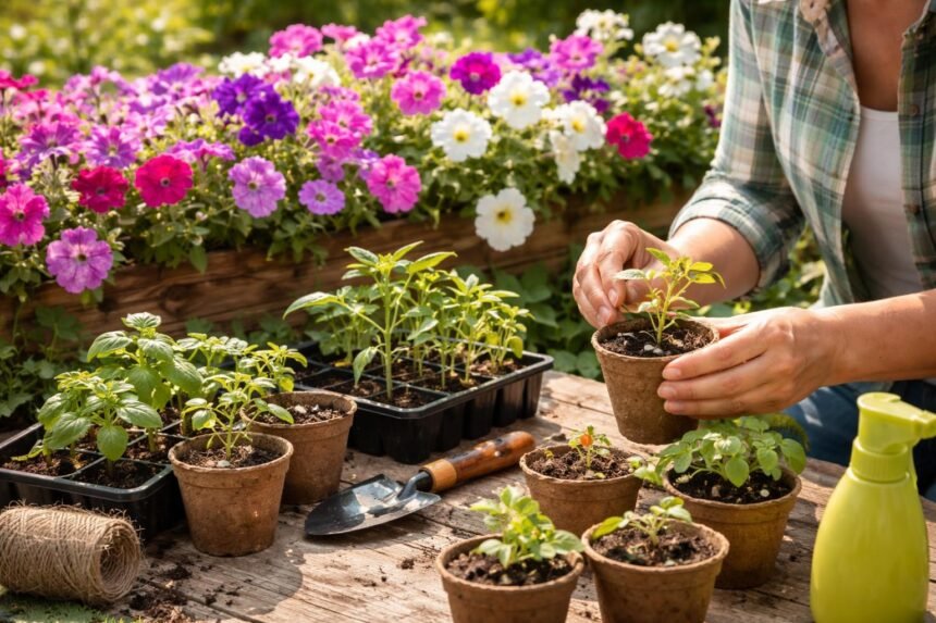 Petunien vermehren sich durch Samen oder Stecklinge und verschönern Garten, Balkon und Kasten.