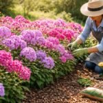 - Phlox-Pflanzen im Garten, dicht blühend, farbenfroh, pflegeleicht, gesund, langlebig und robust wachsend