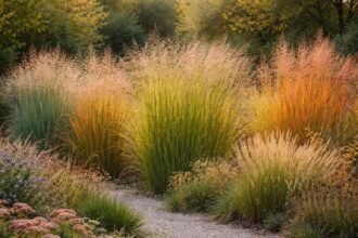 Rutenhirse im Garten: lockerer Wuchs, feine Rispen, herbstliche Farben, pflegeleicht.