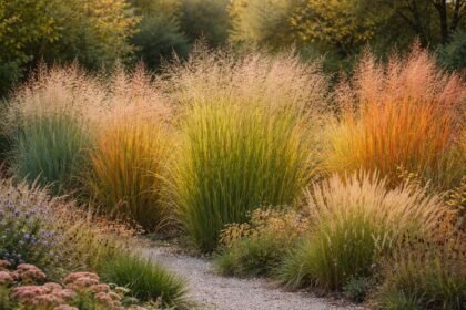 Rutenhirse im Garten: lockerer Wuchs, feine Rispen, herbstliche Farben, pflegeleicht.