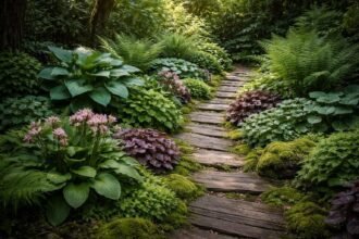 Schattenbeete mit sanften Farben und ruhiger Atmosphäre im Garten erleben