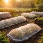 Gartenpflanzen mit Vlies und Abdeckungen gegen Spätfrost schützen im Mai