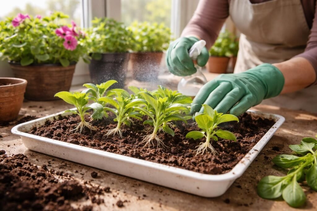 - Kräftige Stecklinge gelingen bei Petunien mit richtiger Temperatur und Feuchtigkeit