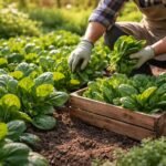 Spinat wächst schnell, unkompliziert, pflegeleicht, ideale Beetpflanze für Hobbygärtner im Garten über Jahreszeiten