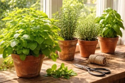 Wuchernde Minze, kahle Zweige; Tipps zum Standort, Schnitt und Pflege.