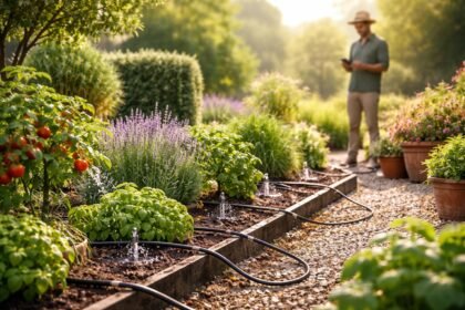 Gartenliebhaber sparen Zeit durch gezielte Tröpfchenbewässerung im Sommer und senken Wasserverbrauch effektiv.