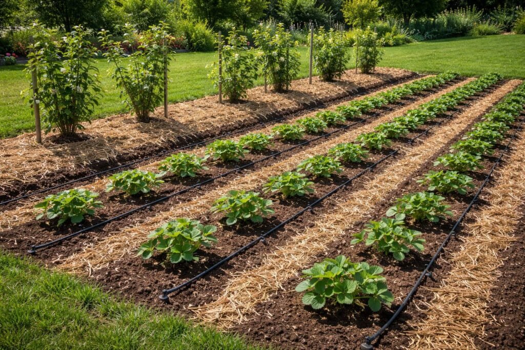 Frische Erdbeeren und Beerensträucher optimal im Juni ins Beet setzen.
