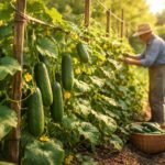 - Knackige Gurken wachsen zuverlässig im sonnigen Garten, perfekt für Anfänger.
