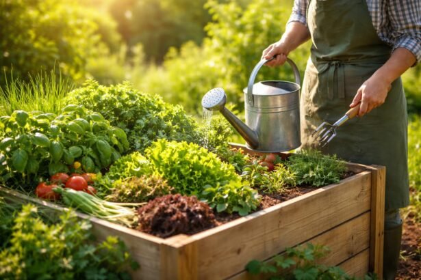 Sommerliches Hochbeet braucht regelmäßige Pflege - Staunässe vermeiden - Bewässerung optimieren - Ernte sicherstellen