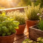 Kräutergarten im Juni: Frische Kräuter wachsen, aromatisch, sonnig und einladend.