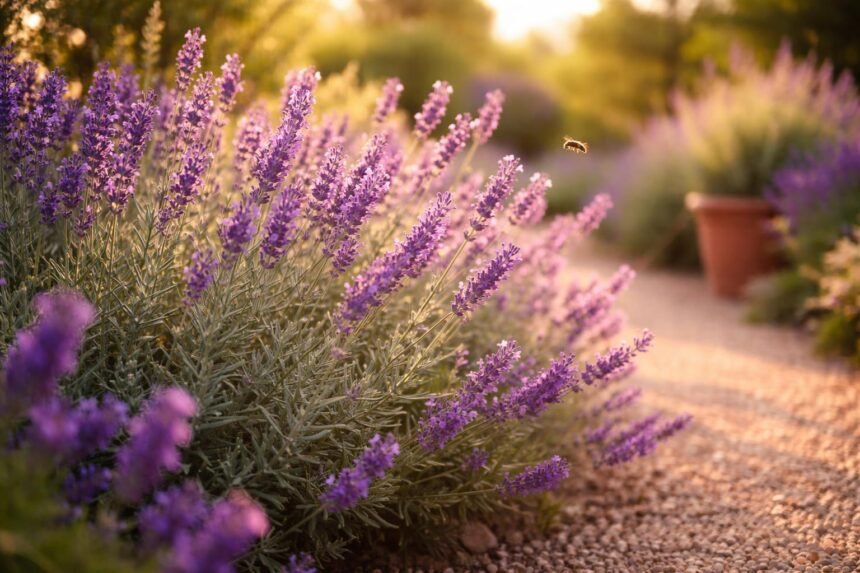 Duftender Lavendel – silbrig-grüne Blätter – violette Blüten – sommerliche Stimmung – pflegeleicht bei Standortwahl.