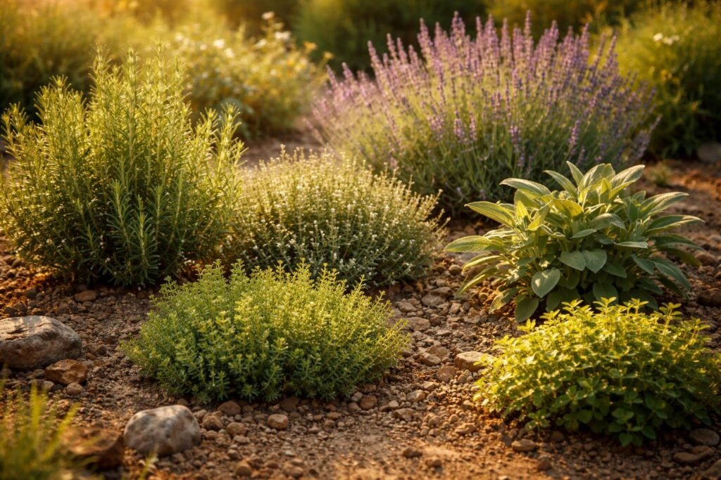 - Robuste Kräuter für heiße Beete, trocken verträglich, mediterrane Aromen und Duft im Sommer