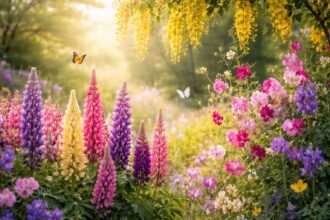 Schmetterlingsblütler mit zarten Blüten, vielseitig im Garten, pflegeleicht und attraktiv.