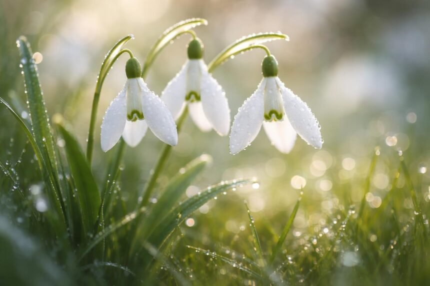 - Schneeglöckchen im Garten, zarte weiße Blüten, giftig oder harmlos für Haustiere?