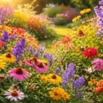 Sommerblumen beleben den Garten: summende Bienen, flatternde Schmetterlinge, bunte Vielfalt.