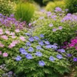 - Storchschnabel-Arten in Rosa, Blau und Magenta für farbenfrohe Beete im Garten.