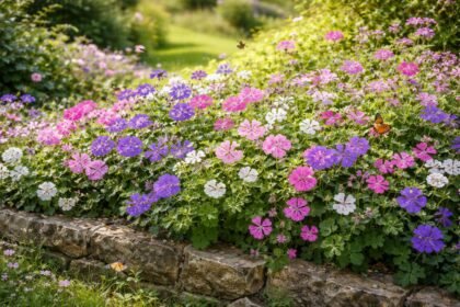 Storchschnabel als Bodendecker, Insektenpflanze und vielseitiges Gartenparadies im Beet für Kräuterbeete