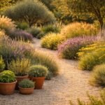 Trockenheitsresistente Pflanzen gedeihen trotz sengender Sommersonne im Gartenbeet, pflegeleicht und farbenfroh im Sommer.