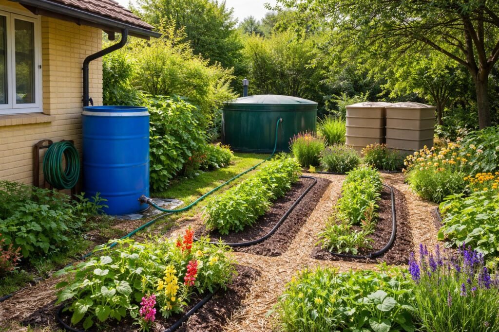 Regenwasser im Sommer bewusst sammeln, clevere Tipps zur Gartenlagerung und Optimierung