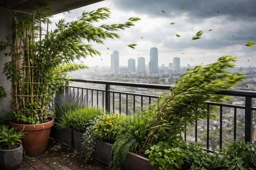Der Balkon ist zu windig für Pflanzen? Diese Arten kommen besser zurecht - Windiger Balkon: robuste Pflanzen trotzen Luftzug, knicken kaum um und gedeihen.