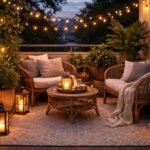 Gemütlicher Balkon durch Textilien, Licht, Pflanzen und Accessoires stilvoll gestalten