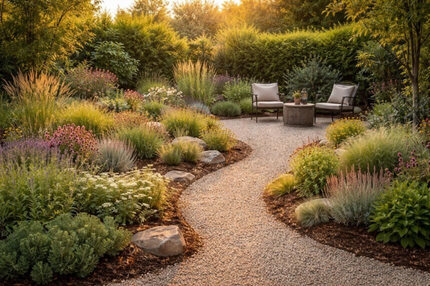 Der Garten macht zu viel Arbeit? Tipps für eine pflegeleichte Gestaltung Pflegeleichter Garten mit weniger Rasen, übersichtlichen Beeten und entspanntem Wochenende.