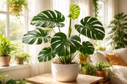 - Monstera gesund pflegen – Licht, Wasser, Düngung, Luftfeuchtigkeit, Topfwechsel beachten – regelmäßige Kontrolle.