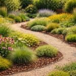 Garten mit pflegeleichten Pflanzen, wenig Aufwand, entspannter Alltag, grüne Ruhe erleben
