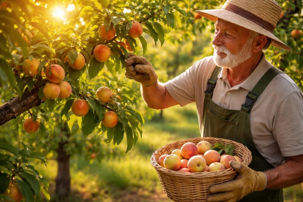 - Früchte am Obstbaum ausdünnen für erhöhte Qualität und Größe im Sommer.