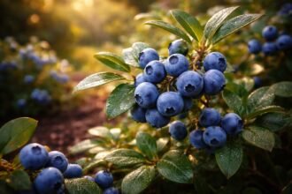 Beerenpflanzen im Moorboden; richtige Standortwahl sorgt für süße Heidelbeeren im Garten heute.