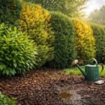 Immergrüne Pflanzen zeigen Farbverlust durch Pflege, Klima und Schädlinge im Garten.