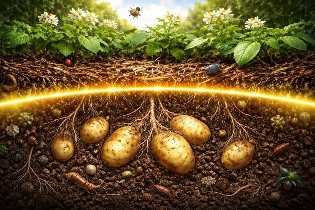 - Effektive Maßnahmen gegen Pilzinfektionen und Schädlinge in Kartoffelbeständen umsetzen, heute.