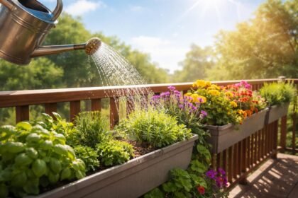 Sonnenhitze verwandelt Balkonkästen in Wüsten; regelmäßig gießen, schattieren, mulchen, abhärten.