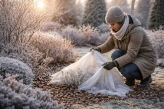 Empfindliche Sträucher im frostigen Winter schützen, dank Vorkehrungen und Abdeckung