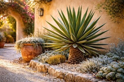 Exotische Yucca aloifolia • robuste Palmlilie für Terrassen • frostresistent und pflegeleicht.