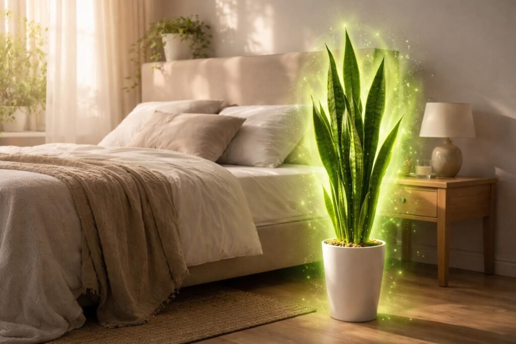 Welche drei Pflanzen eignen sich für das Schlafzimmer? - Bogenhanf im Schlafzimmer, pflegeleicht, reinigt Luft und verbessert den Schlafkomfort.