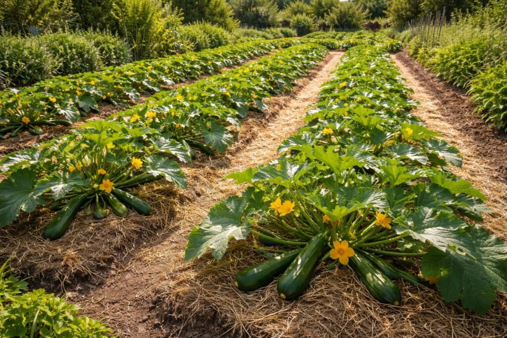 - Zucchini am sonnigen, lockeren Boden pflanzen, Abstand beachten, reichlich Ernte sichern
